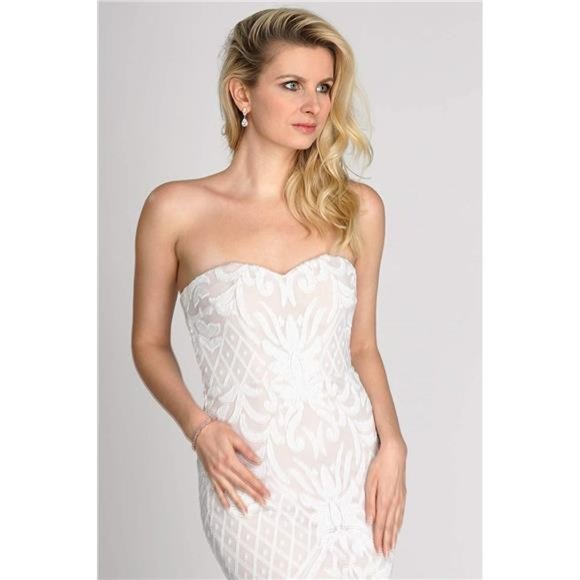 Elegant CZ Crystal Tennis Bracelet for Weddings and Proms, 7" + Extender - Picture 2 of 6